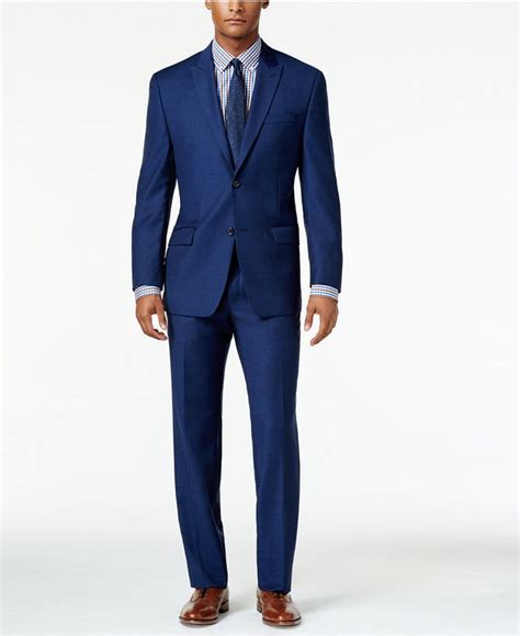 michael kors blue slim fit suit|Michael Kors suits men's.